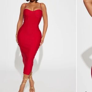 Elegant Red Bodycon Dress